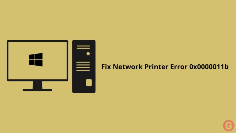 Network Printer Error 0x0000011b